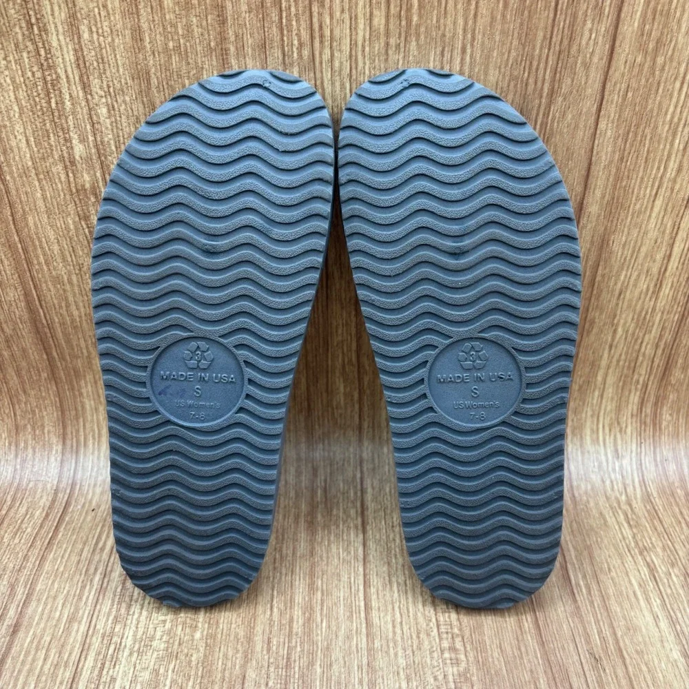 Oka-B‎ Slide Sandals Charcoal Grey Womens Size 7-8 Cross Strap Waterproof USA